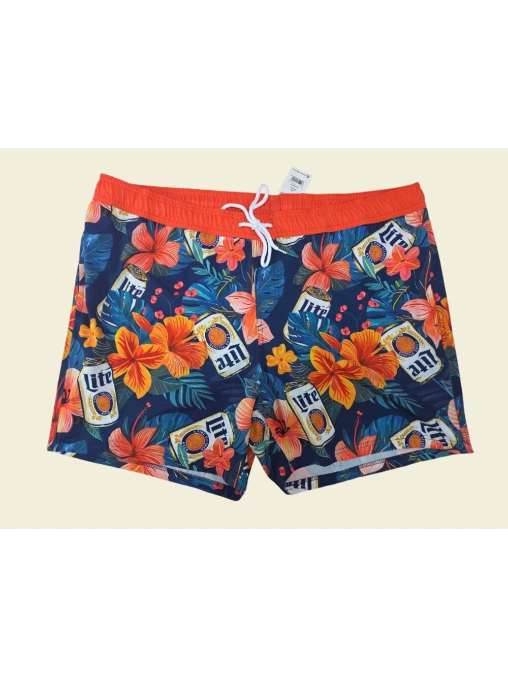 Miller Lite Hawaiian Floral Swim Shorts Size XXL